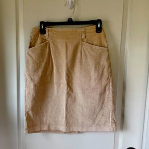 Eddie Bauer tan size 8 corduroy skirt